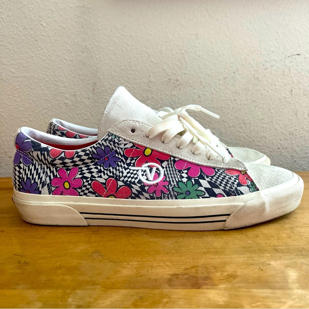VANS Sid Dx Anaheim Factory Retro Floral Checkerboard Sneakers M-11 W-9